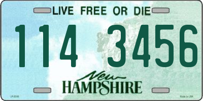 NH license plate 1143456