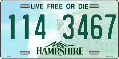 NH license plate 1143467