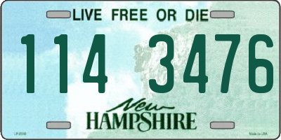 NH license plate 1143476