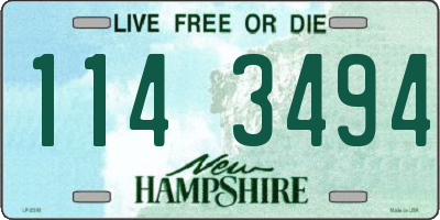 NH license plate 1143494