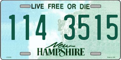 NH license plate 1143515