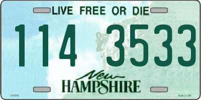 NH license plate 1143533