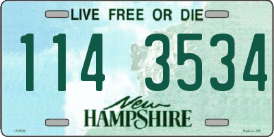 NH license plate 1143534