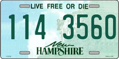 NH license plate 1143560