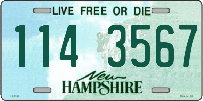 NH license plate 1143567
