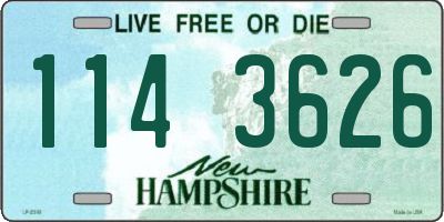 NH license plate 1143626