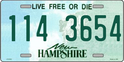 NH license plate 1143654