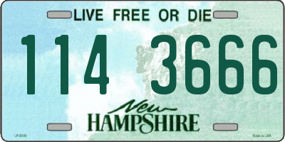 NH license plate 1143666
