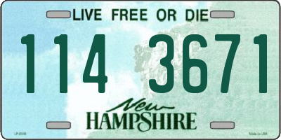 NH license plate 1143671