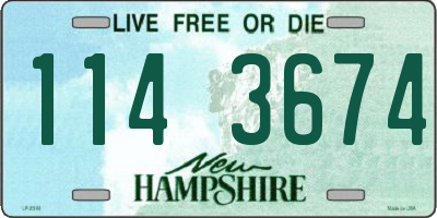 NH license plate 1143674