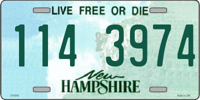 NH license plate 1143974