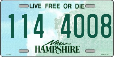 NH license plate 1144008