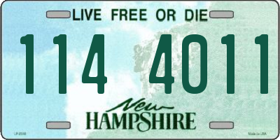 NH license plate 1144011