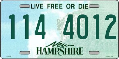 NH license plate 1144012