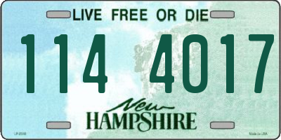 NH license plate 1144017