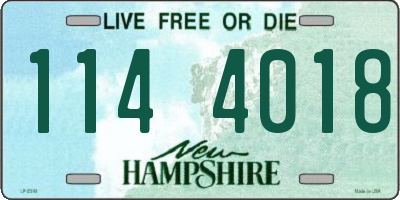 NH license plate 1144018