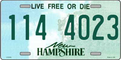NH license plate 1144023
