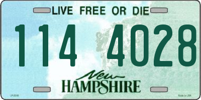 NH license plate 1144028