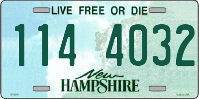 NH license plate 1144032