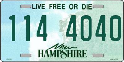 NH license plate 1144040
