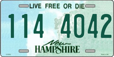NH license plate 1144042