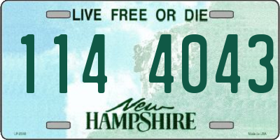 NH license plate 1144043