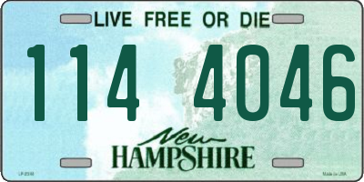 NH license plate 1144046