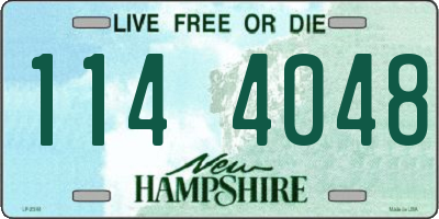 NH license plate 1144048
