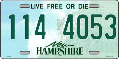 NH license plate 1144053
