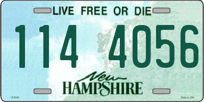 NH license plate 1144056