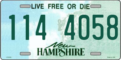 NH license plate 1144058