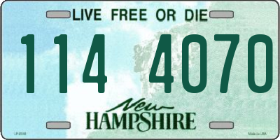 NH license plate 1144070