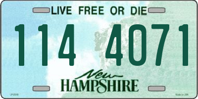 NH license plate 1144071