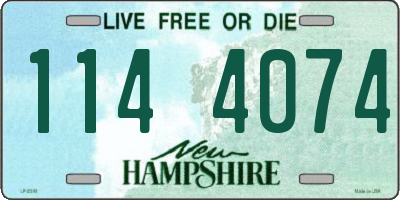 NH license plate 1144074