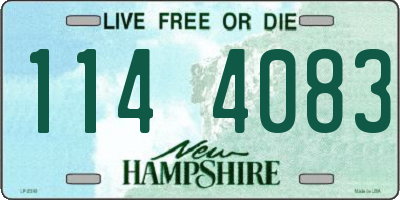 NH license plate 1144083
