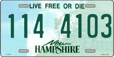 NH license plate 1144103
