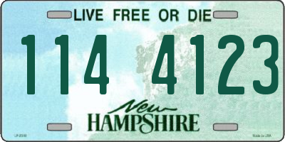 NH license plate 1144123