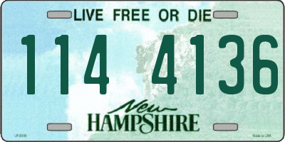 NH license plate 1144136