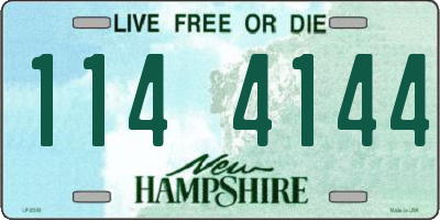 NH license plate 1144144