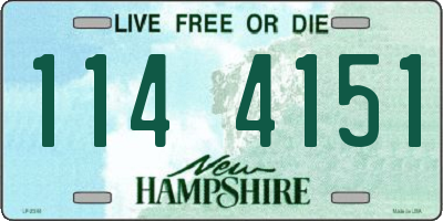 NH license plate 1144151