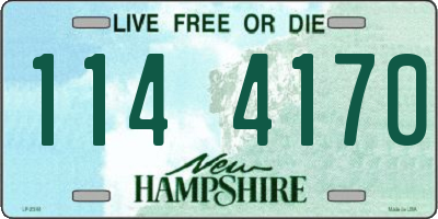 NH license plate 1144170