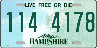NH license plate 1144178