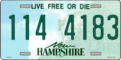 NH license plate 1144183