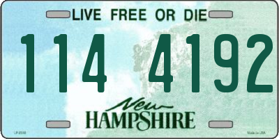 NH license plate 1144192