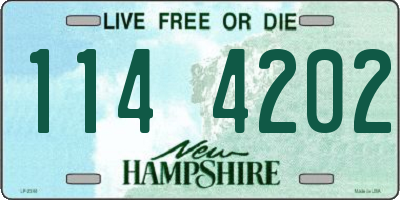 NH license plate 1144202