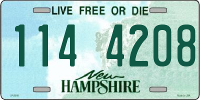 NH license plate 1144208