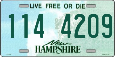NH license plate 1144209