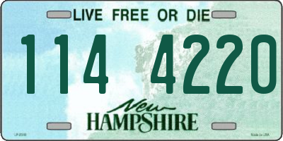 NH license plate 1144220