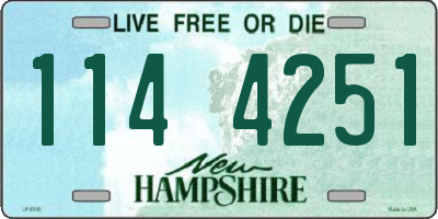 NH license plate 1144251