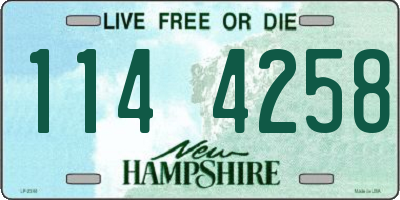 NH license plate 1144258